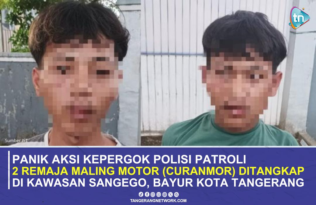 Panik Kepergok Polisi Patroli, 2 Maling Motor Dibekuk di Bayur Tangerang