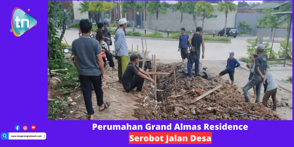 Perumahan Grand Almas Residence Serobot Jalan Desa