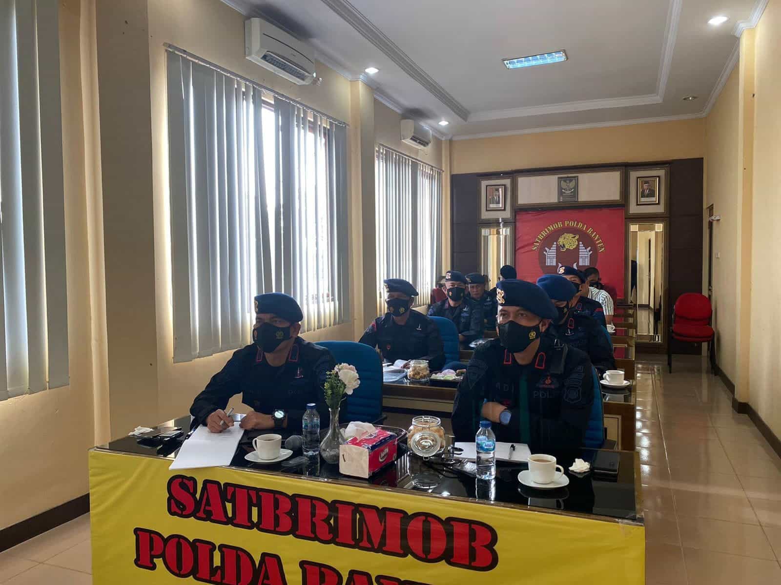 Dansatmobda Banten Ikuti Vicon Perkembangan Kenaikan Pangkat Jabatan Dankorpbrimob Polri