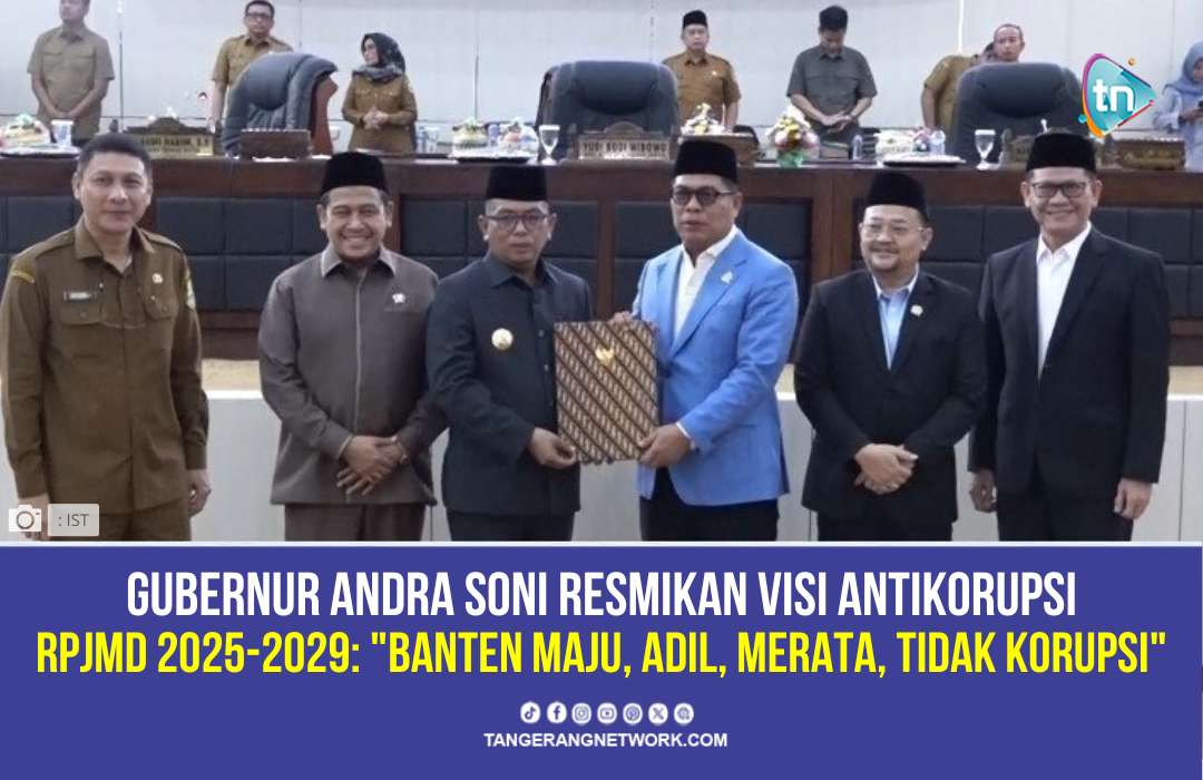 Gubernur Banten Andra Soni Resmikan Visi Antikorupsi dalam RPJMD 2025–2029