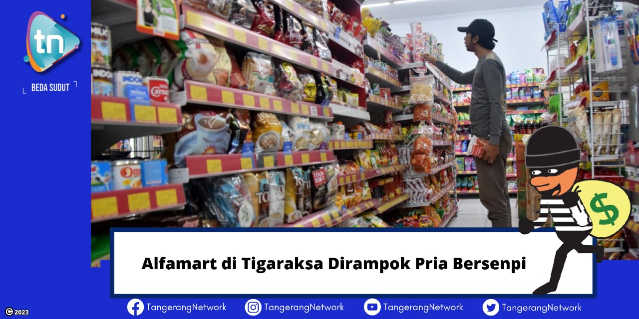 Alfamart di Tigaraksa Dirampok Pria Bersenpi