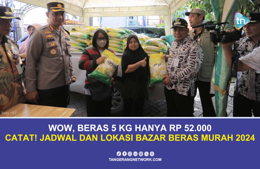 Catat Jadwal dan Lokasi Bazar Beras Murah di Tangerang, 5Kg Hanya Rp 52.000