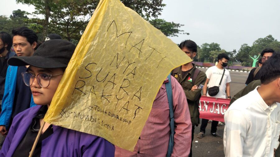 Mahasiswa Demo Tolak RKUHP