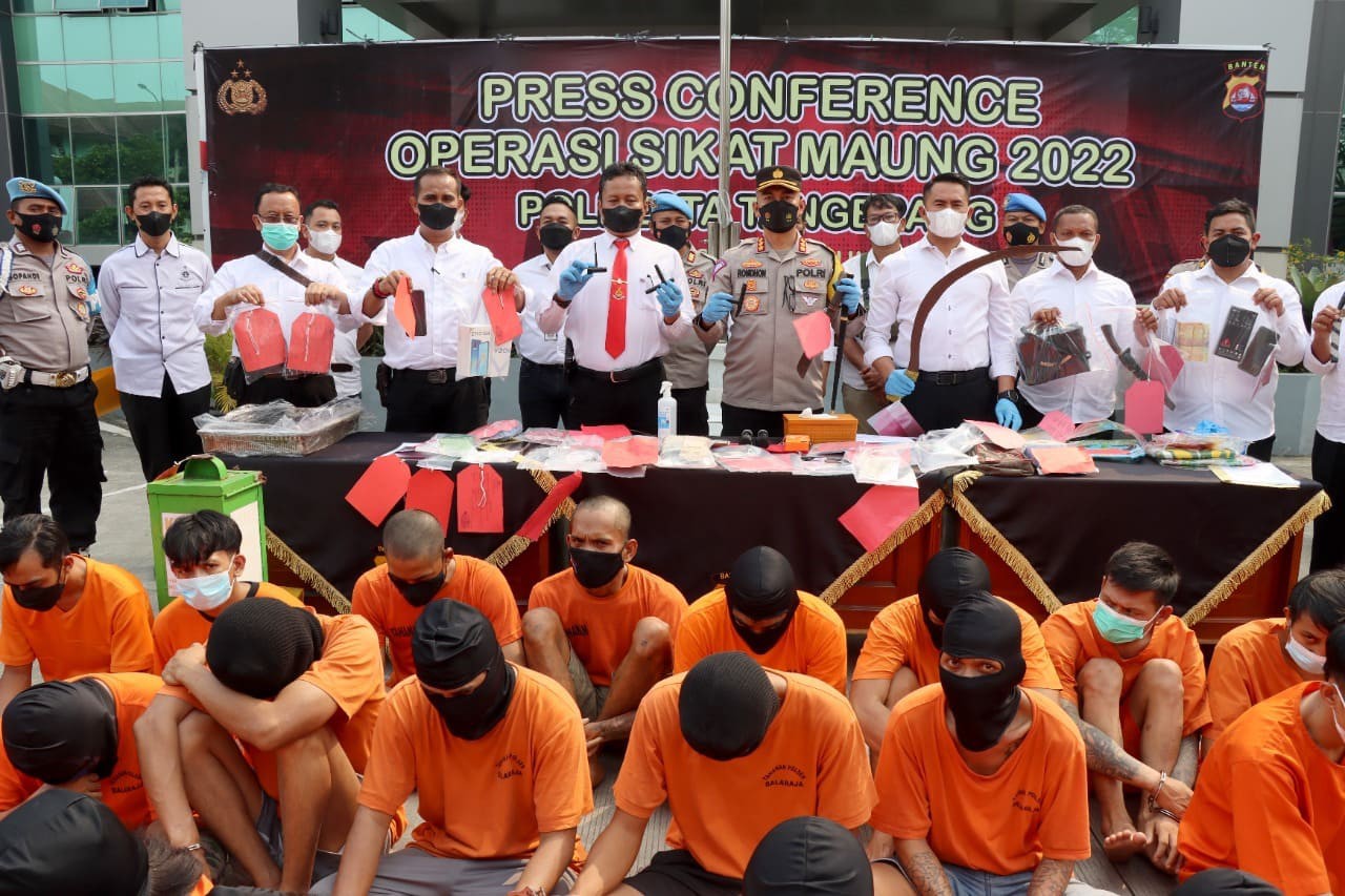 Polresta Tangerang Bekuk 30 Tersangka Dalam 10 Hari Operasi Maung